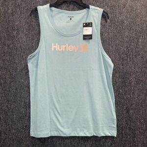 Hurley One and Only Blue Graphic Tank Top Logo Size Medium Mens
